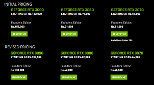 Nvidia has confirmed the rtx 3090, rtx 3080 and rtx 3070, which will offer pcie 4.0 support and new cooler designs. Nvidia Geforce Rtx 3070 Rtx 3080 And Rtx 3090 Founders Edition Graphics Cards Prices Dropped In India Mysmartprice