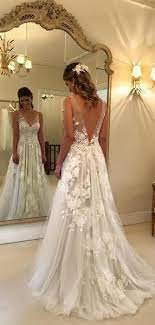 Lace Applique Ivory Beach Wedding Dresses V Neck Backless Wedding Dresses Typ1244 Wedding Weddingdre Backless Wedding Dress Backless Wedding Wedding Dresses