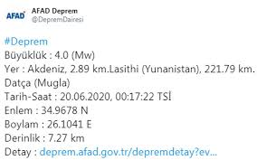 Muğla'nın datça ilçesi açıklarında 3,5 büyüklüğünde bir deprem meydana geldi. Datca Aciklarinda Bir Deprem Daha Son Depremler Son Dakika Dunya Haberleri
