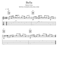 Bella Tab Guitar Pro Maitre Gims Unisson Online Maitre Gims Guitare Accords De Guitare
