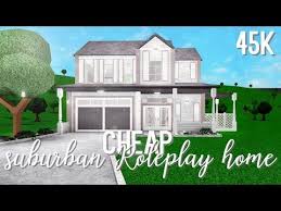 Bloxburg Cheap Suburban Roleplay Home 45k Youtube Two Story House Design Small House Design Plans Modern Style House Plans