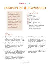 Diy Pumpkin Pie Playdough Tinkerlab Recipe Diy Pumpkin Playdough Pumpkin