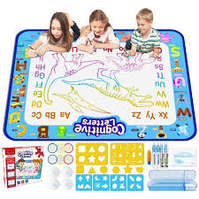 aqua magic doodle mat 40 x 32 inches extra large water drawing doodling mat coloring mat educational toys gifts for kids toddlers boys girls age 3 4 5 6 7 8 yea