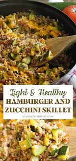 Hamburger And Zucchini Skillet In 2020 Healthy Hamburger Green Pepper Recipes Main Dish Recipes
