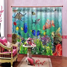 Gambar pemandangan di bawah laut kartun gambar pemandangan. Kartun Kehidupan Laut Pemandangan Tirai Dengan Laut Berwarna Warni Dunia Bawah Laut Untuk Jendela Kamar Tirai Indoor Dekorasi Tirai Aliexpress