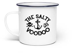 The Salty Voodoo Blech Mug Emaille Tasse