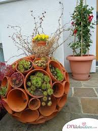 Tonschalen Kugel Gartendeko Selber Machen Topfblumen Gartendeko Selber Machen Gartenkugeln