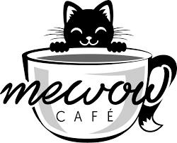 Sign Up To Receive Updates On Mewow Cat Cafe Be The First To Know Exactly Where Our Location Is Cats Catcafe C Cat Cafe Cat Logo Design Cafe Logo Design