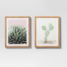 The most common cactus art framed material is paper. Framed Cactus Wall Print 2pk White Green 20 X16 Project 62 Target