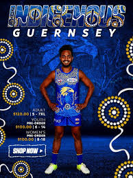 The guernsey depicts the waugul (rainbow serpent) as it travels the land and watches over the west coast eagles journey to the grand final at the mcg, bellotti said. West Coast Eagles On Twitter We Re Open You Can Get Your Hands On Our Brand New Indigenous Jumper Today At The Team Store At Subiaco Oval Or Online Https T Co Pzfyl7ckc9 Https T Co Aq0c20umcq