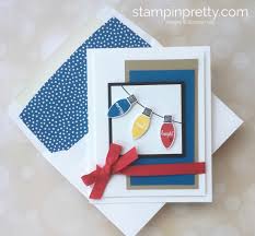 This christmas card is a super easy one to share with you and it would be perfe. My Christmas Light Bulb Moment Stampin Pretty