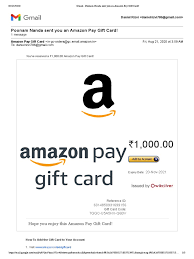 Maybe you would like to learn more about one of these? Gmail Poonam Nanda Sent You An Amazon Pay Gift Card Gift Card Contractual Term