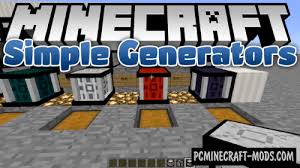 Simple Generators Tech Mod For Minecraft 1 12 2 1 10 2 Pc Java Mods