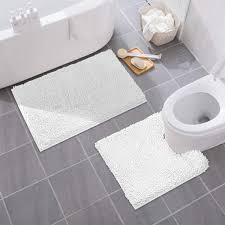 We have what you need breathe new life into your bathroom design with bathroom décor and luxury bathroom furniture and fixtures like vanities, shower doors. Mayshine Bathroom Rug Toilet Sets And Shaggy Non Slip Machine Washable Soft Microfiber Bath Contour Mat White 32x20 20x20 Inches U Shaped Buy Online In Bahamas At Bahamas Desertcart Com Productid 49626331