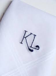 Ideas for people on a budget, this could become a keepsake carried on a brides. Monogrammed Handkerchief Personalized Gift With Initials Mens Handkerchief Hand Embroidery Monogrammed Handkerchiefs Hand Embroidery Embroidery Craft