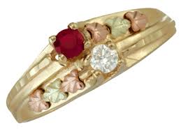 Save up to 50% on authentic landstrom's, trj and mt rushmore black hills gold jewelry. Coleman Black Hills Gold Double Stone Ring W Genuine Ruby And Diamond Blackhillsgold Direct