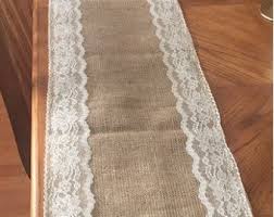 Burlap Lace Table Runner With A Variety Of Lace Color Etsy Burlap Lace Table Runner Lace Table Runners Lace Table