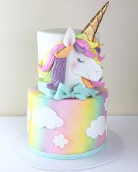 Edible gold leaves is another way to add a wonderful touch to the cake. Glitter Girly Unicorn Cakes Design Novocom Top