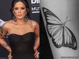 'they look like mature normal card holders with just the plain back, then you turn them round for a surprise!'. Halsey S 29 Tattoos Meanings Steal Her Style