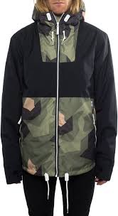 Wearcolour Block Ski Snowboard Jacket S Olive Snowboard Jacket Mens Snowboard Jacket Snowboarding Style