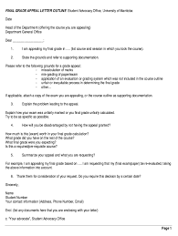Final Grade Appeal Letter Outline Resume Resumesdesign Final Grade Lettering Sample Resume Templates