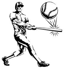 470x480 Batter Hits Ball Decal Sticker Ball Drawing Baseball Balls Pictures To Draw