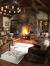 Cozy Log Cabin Living Room