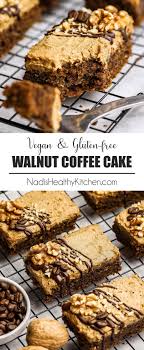 California Walnut Coffee Cake Bars Uk Health Blog Nadia S Healthy Kitchen In 2020 Coffee And Walnut Cake Coffee Cake Coffee Recipes