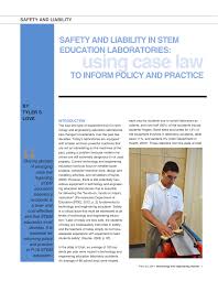 In the present article emergency steps and measures that should be taken in case of other laboratory accidents are discussed. Pdf Safety And Liability In Stem Education Laboratories Using Case Law To Inform Policy And Practice