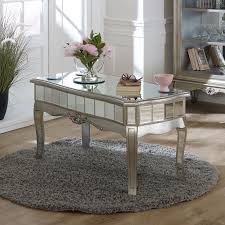 And to harmonize it is legal to invest in decorative objects to place on tops, such as vases, sculptures, books, magazines, and candles. Antique Silver Mirrored Coffee Table Tiffany Range