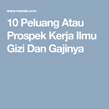 10 Peluang Atau Prospek Kerja Ilmu Gizi Dan Gajinya Bijak Sekolah Pendidikan