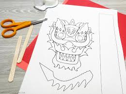 Open any of the printable files above by clicking the image or the link below the image. Chinese New Year Dragon Puppet With Template Messy Little Monster