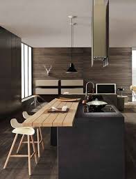 Moderne Ideen Fur Die Kuche Mit Dunklem Design Und Kucheninsel Mit Sitzgelegenheiten Zum Essen Haus Kuchen Kuchen Design Kuchendesign