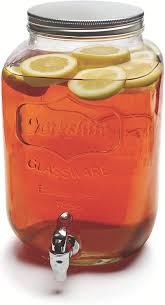 Top rated seller top rated seller. Circleware Sun Tea Mason Jar Glass Beverage Dispenser With Lid Entertainment Glassware Pitcher For Water Juice Beer Wine Liquor Kombucha Cold Drinks Huge 2 Gallon Classic Yorkshire Iced Beverage Dispensers Amazon Com