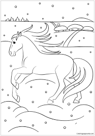 Share your coloring page with friends and family. Winter Horse Coloring Pages Horse Coloring Pages Coloring Pages For Kids And Adults
