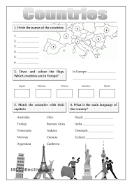 Countries In The World Country Grammar Activities English Language Teaching