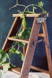 This plant shelf is suitable for both indoor or outdoor. Rustic Wooden Step Ladder Bringing Inspiration Home