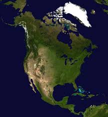Simple map with labels and texts turned off. North America Map And Satellite Image