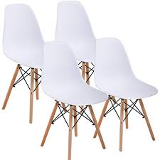 See more ideas about mid century dining, dining chairs, mid century dining chairs. Dining Chair Dining Room Chairs Kitchen Dining Chairs Eames Chair Mid Century Modern White Set Of 4 Plastic For Home Furniture Buy Online In Congo At Congo Desertcart Com Productid 188274402