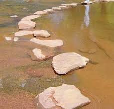 These stones are stunning when grouped around a fountain, in creating a waterfall or surrounding a pool or pond. Stepping Stones Wikipedia