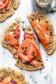 Smoked Salmon Breakfast Flatbread Recipe Smoked Salmon Breakfast Salmon Breakfast Skinny Taste Recipes