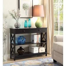 12 Deep Console Table Convenience Concepts Oxford 1 Drawer Console Table Black Convenience Concepts Oxfo In 2020 Living Room Drawers Furniture Console Table Hallway