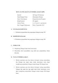 Rpp matematika sd kelas 2. Rpp Kelas 2