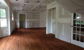 We are retired so have more time than money! New Honey Minwax Farm House Living Room Home Interior Decorating