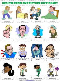 Illness (noun) refers to a medical condition. Health Problems Illnesses Sickness Ailments Injuries Pictionary Poster Vocabulary Worksheet Symptoms And Signs Viral Respiratory Tract Infections