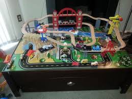 The table comes with a kidkraft wooden train set. Kidkraft Metropolis Train Set Table Walmart Com Walmart Com