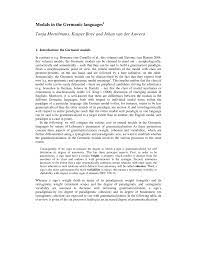 Grammar > verbs > modal verbs and modality > modality: Pdf Modals In The Germanic Languages