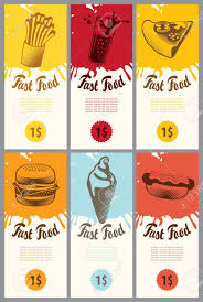 Automotive glass repair services design business card. Set Von Visitenkarten Fur Fast Food Lizenzfrei Nutzbare Vektorgrafiken Clip Arts Illustrationen Image 19134952