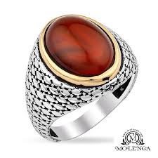Akik Tasli Erkek Yuzuk Kirmizi Renkli Katli Akik Tasli Gumus Yuzukler Erkek Gumus Yuzukler Men S Rings Stone Rings Jewelry