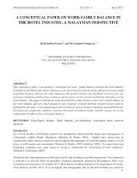 The star online | malaysia news: Pdf A Conceptual Paper On Work Family Balance In The Hotel Industry A Malaysian Perspective